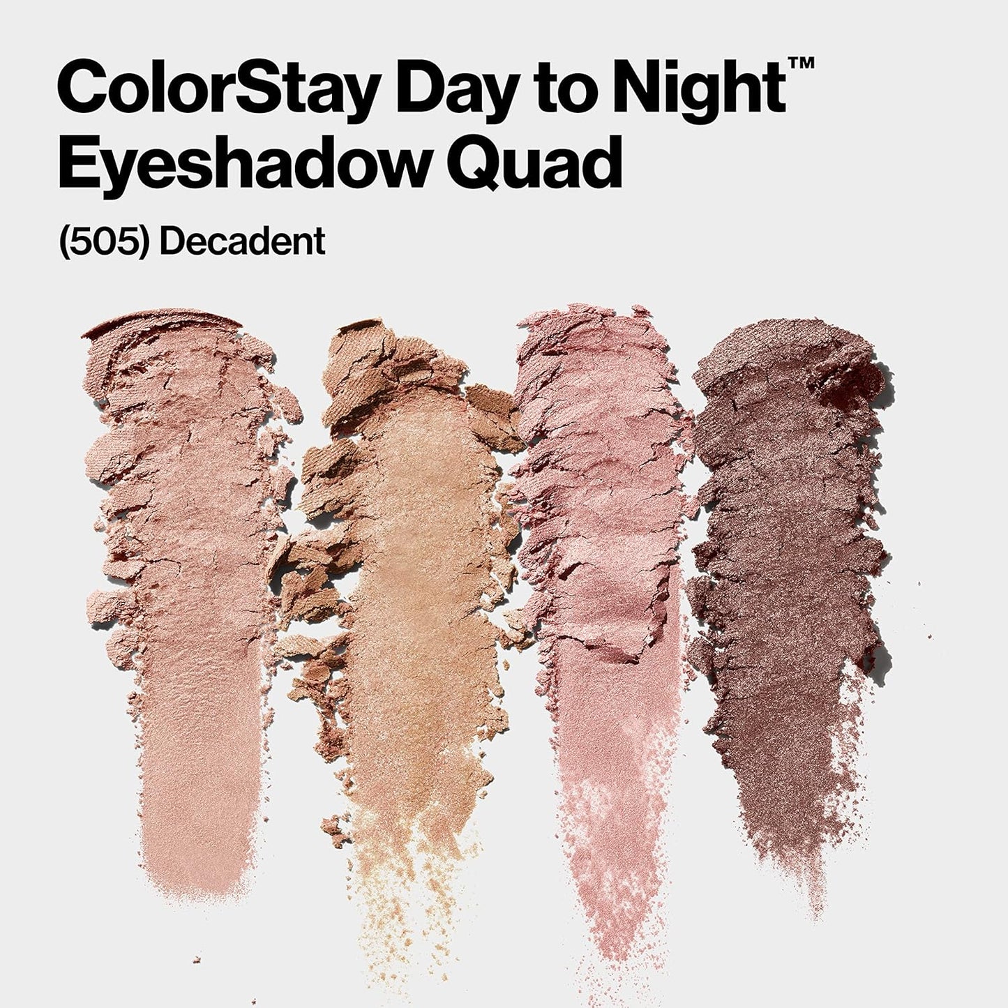 Revlon ColorStay Eyeshadow Quad - Longwear Palette with Transitional Shades | 505 Decadent, 0.16 Oz