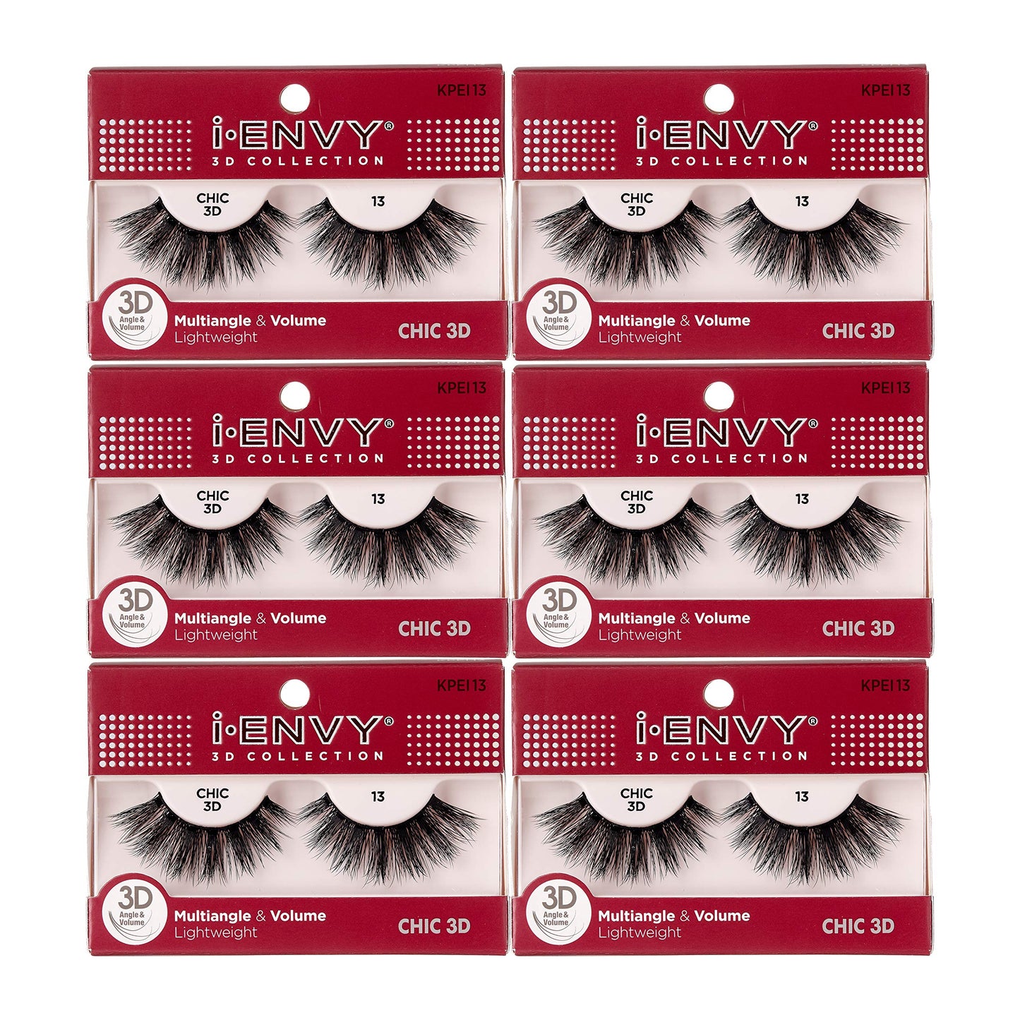 i•ENVY 3D Glam Collection Multi-Angle & Volume (6 Pack, KPEI13)