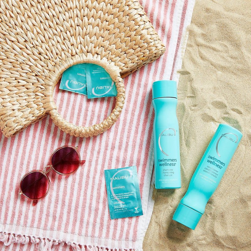 Malibu C Swimmers Clarifying Shampoo - Protect Against Chlorine Damage, Restore Shine & Moisture | 64oz