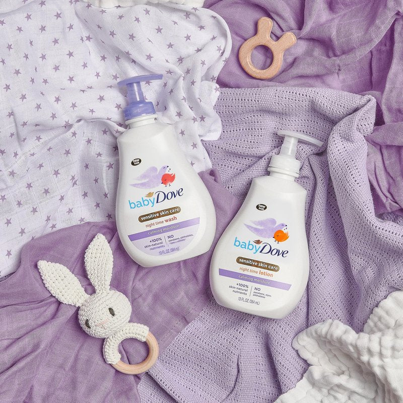Baby Dove Sensitive Skin Care Baby Wash For a Calming Moisture Hypoallergenic and Tear-Free, Washes Away Bacteria, Chamomile, 13 Fl Oz